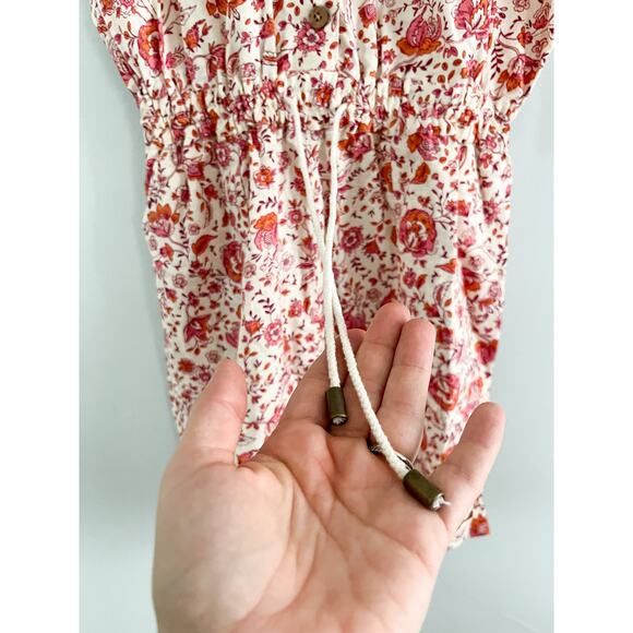 Jessica Simpson | NWT | Printed Floral Linen Blend Romper | Sz M - Picture 6 of 10